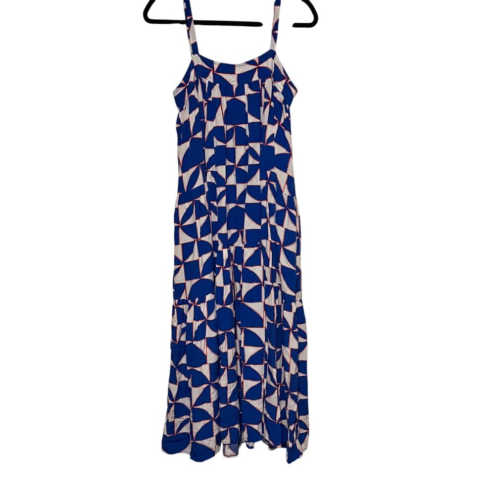 Abel The Label Geometric Trapeze Tiered Maxi Dress – Size Medium